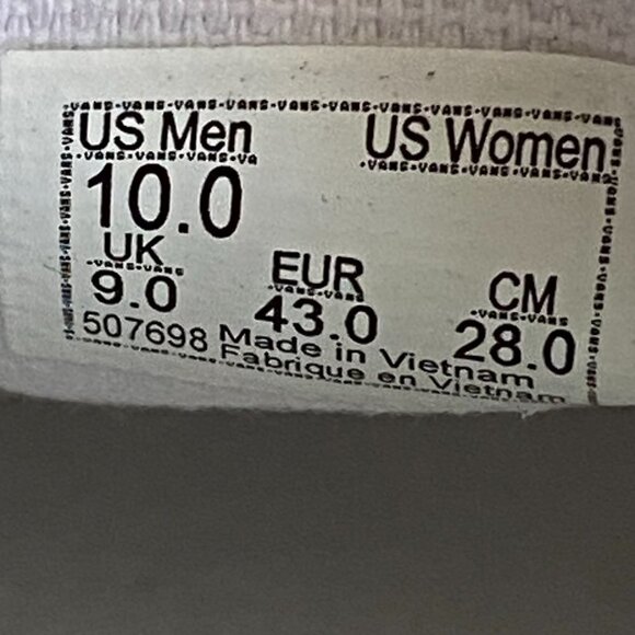 Vans Pride Classic Slip On LGBTQ Canvas Sneaker Size 10 Men - Picture 13 of 13